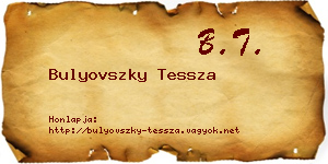 Bulyovszky Tessza névjegykártya